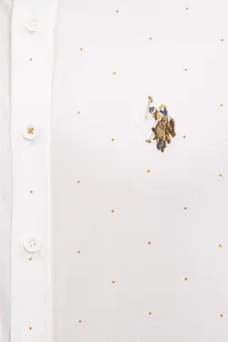 پیراهن نخی جذب مردانه یو اس پولو