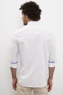 پیراهن نخی آستین بلند مردانه یو اس پولو