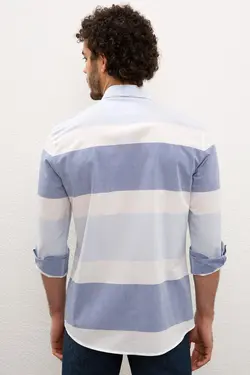 پیراهن آستین بلند راه راه مردانه یو اس پولو