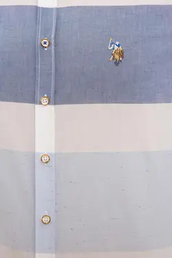 پیراهن آستین بلند راه راه مردانه یو اس پولو