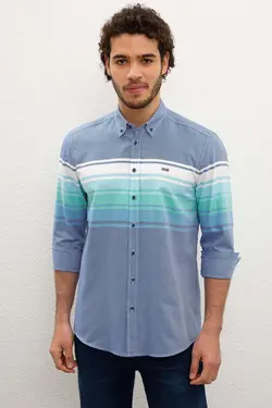 پیراهن آستین بلند راه راه مردانه یو اس پولو