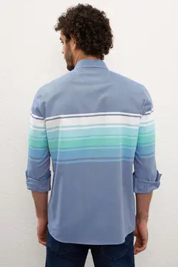 پیراهن آستین بلند راه راه مردانه یو اس پولو