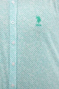 پیراهن آستین بلند طرح دار مردانه یو اس پولو