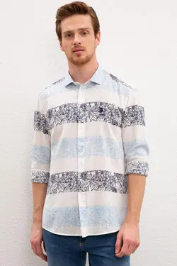 پیراهن آستین بلند راه راه مردانه یو اس پولو