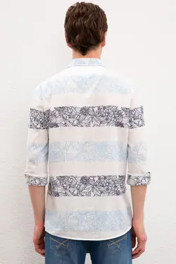 پیراهن آستین بلند راه راه مردانه یو اس پولو