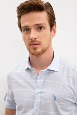 پیراهن نخی مردانه یو اس پولو