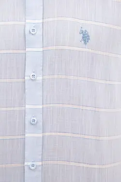 پیراهن نخی مردانه یو اس پولو