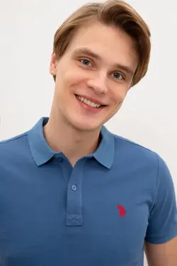 پولوشرت آستین کوتاه نخی مردانه یو اس پولو