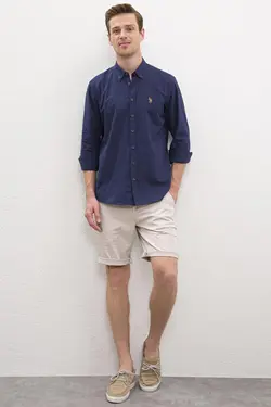 پیراهن آستین بلند مردانه یو اس پولو