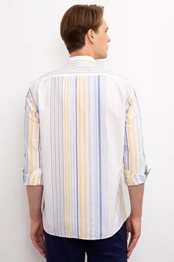 پیراهن آستین بلند راه راه مردانه یو اس پولو