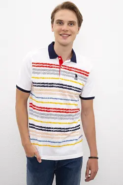 پولوشرت آستین کوتاه نخی مردانه یو اس پولو