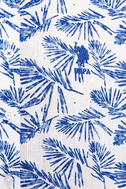 پیراهن آستین کوتاه طرح برگ مردانه یو اس پولو