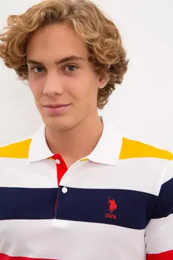 پولوشرت آستین کوتاه راه راه مردانه یو اس پولو