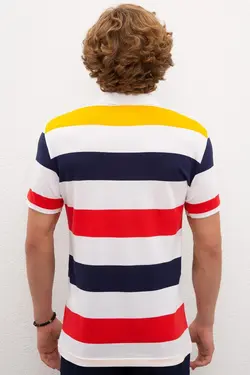 پولوشرت آستین کوتاه راه راه مردانه یو اس پولو