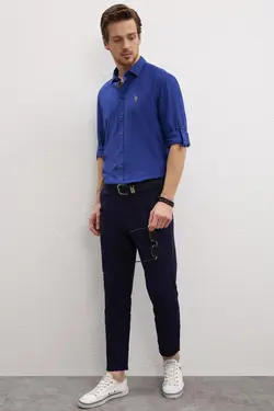 شلوار کتان مخروطی مردانه یو اس پولو