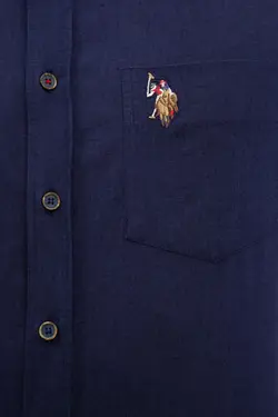 پیراهن آستین کوتاه جیب دار مردانه یو اس پولو