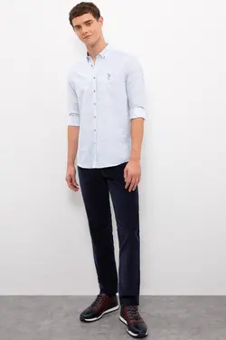 پیراهن آستین بلند جذب مردانه یو اس پولو