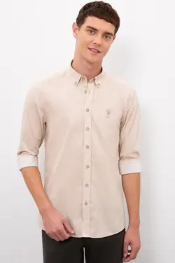 پیراهن آستین بلند جذب مردانه یو اس پولو