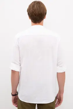 پیراهن آستین بلند یقه ایستاده مردانه یو اس پولو