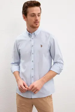 پیراهن آستین بلند یقه برگردان مردانه یو اس پولو