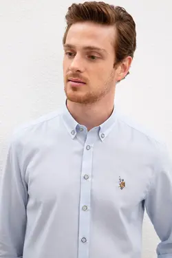 پیراهن آستین بلند یقه برگردان مردانه یو اس پولو