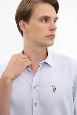 پیراهن آستین بلند ساده مردانه یو اس پولو