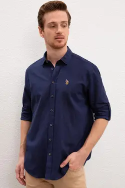 پیراهن آستین بلند یقه برگردان مردانه یو اس پولو