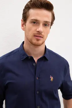 پیراهن آستین بلند یقه برگردان مردانه یو اس پولو