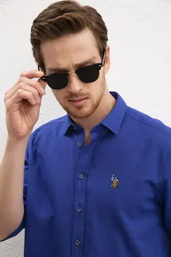 پیراهن آستین بلند یقه برگردان مردانه یو اس پولو