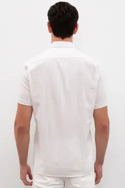 پیراهن آستین کوتاه طرحدار مردانه یو اس پولو