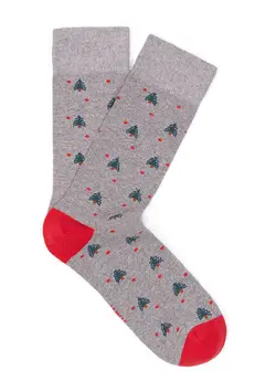 جوراب متوسط خاکستری مردانه ماوی