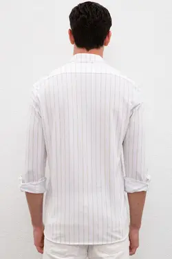 پیراهن آستین بلند راه راه مردانه یو اس پولو