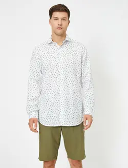 پیراهن آستین بلند طرح دار مردانه کوتون