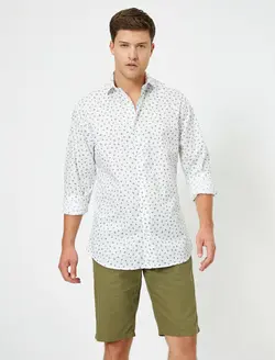 پیراهن آستین بلند طرح دار مردانه کوتون