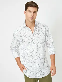 پیراهن آستین بلند طرح دار مردانه کوتون