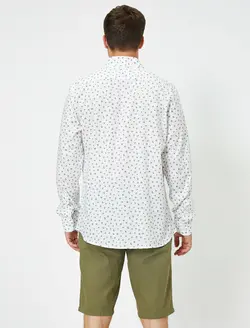 پیراهن آستین بلند طرح دار مردانه کوتون