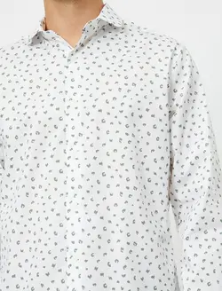 پیراهن آستین بلند طرح دار مردانه کوتون
