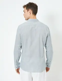 پیراهن آستین بلند طرح دار مردانه کوتون