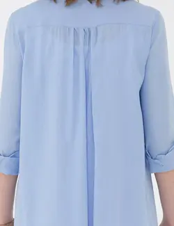 شومیز زنانه آبی روشن پیرکاردین