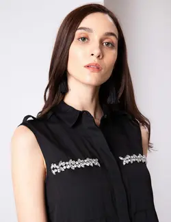 شومیز زنانه سیاه پیرکاردین