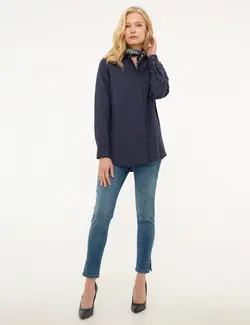 شومیز زنانه نیلی پیرکاردین