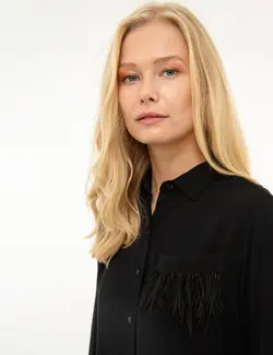 شومیز زنانه سیاه پیرکاردین