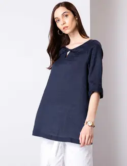 بلوز زنانه سرمه ای پیرکاردین