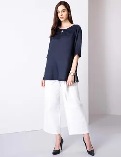 بلوز زنانه سرمه ای پیرکاردین