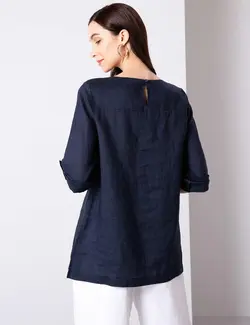 بلوز زنانه سرمه ای پیرکاردین