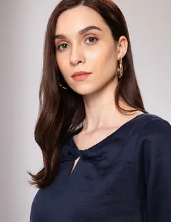 بلوز زنانه سرمه ای پیرکاردین