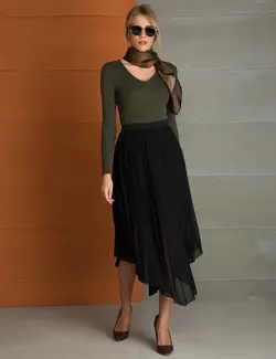 دامن زنانه سیاه پیرکاردین