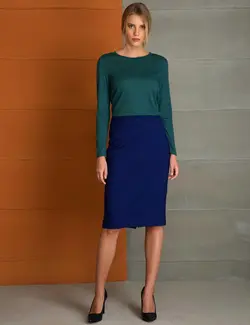 دامن زنانه سرمه ای پیرکاردین