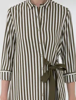 پیراهن زنانه خاکی پیرکاردین