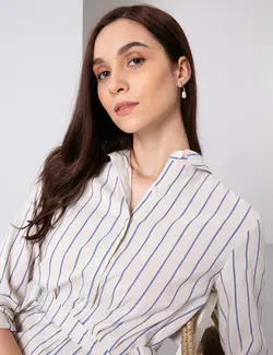 پیراهن زنانه آبی پیرکاردین